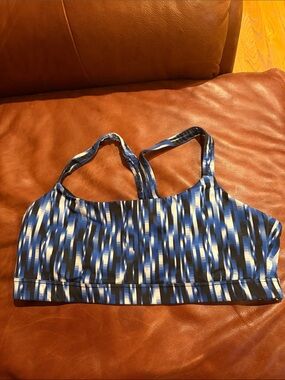 Gap Fit Blue Patterned Women's Sports Bralette Size Large